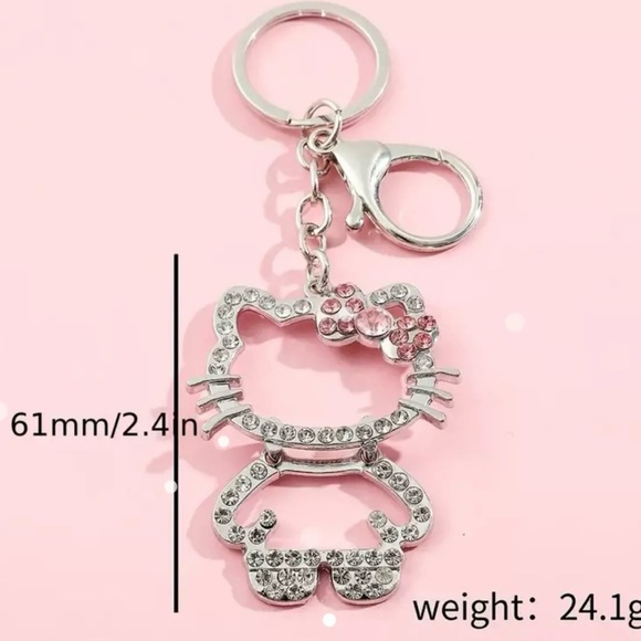 Hello Kitty Rhinestone Keychain - Picture 3 of 4